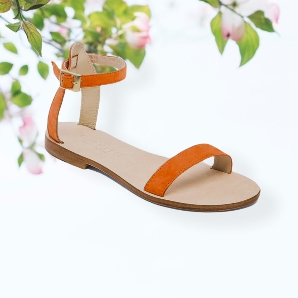 Cornetti Yellow Suede Leather Sandals Size 39
